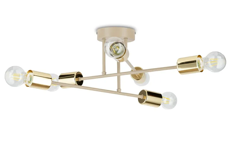 Lampa Sufitowa Robi 6XE27 50 cm - Beżowa