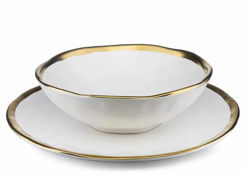 Zestaw Dwóch Talerzy LISSA WHITE GOLD