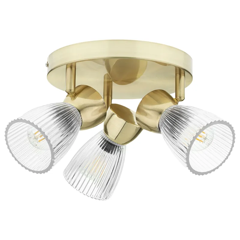 Lampa Sufitowa Spot BEST Szklany - Złoty