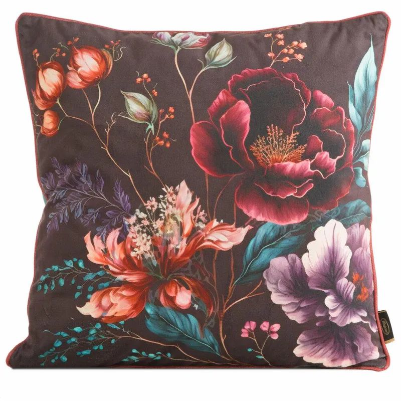 Poszewka VELVET/129 45x45 Kwiaty