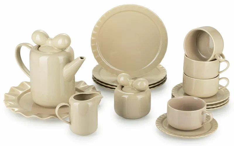 Serwis Sofia Beige 12 Elementów - Kawowy