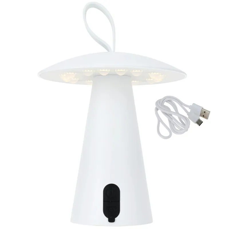 Lampa Stołowa USB LED 17 cm - Biała