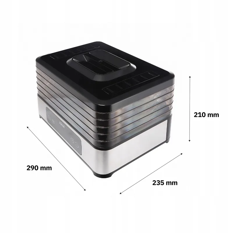 DUŻA Suszarka Do Grzybów Owoców Warzyw INOX +Termoobieg 400W +Timer