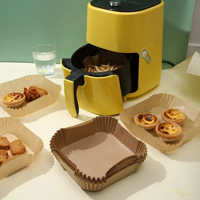100X Wkład Air Fryer Papier Wkłady Papierowe