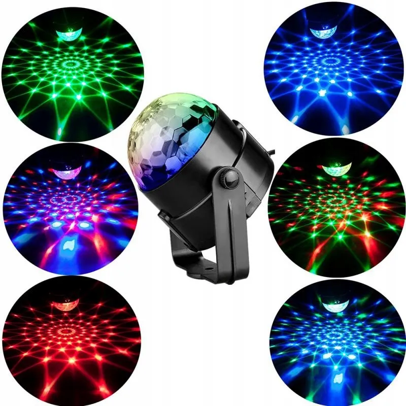 Projektor Dyskotekowy Kula Disco Obrotowa Laser