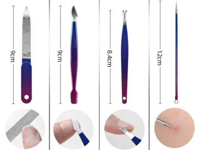 Profesjonalny Zestaw Pedicure Manicure 18 Elementów