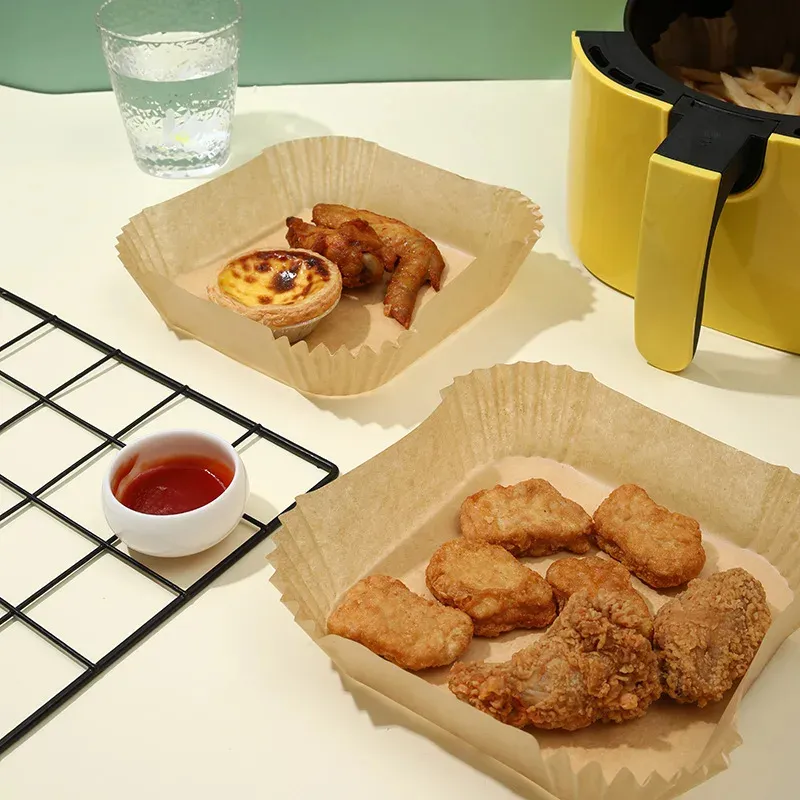 100X Wkład Air Fryer Papier Wkłady Papierowe