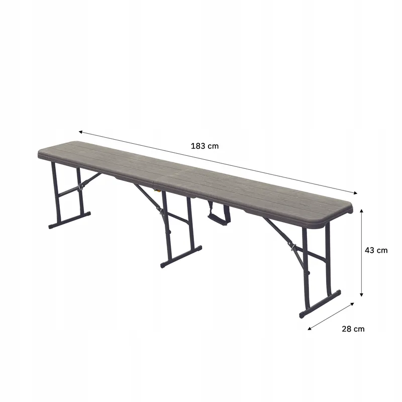 Ławka Ława Składana Cateringowa Stół Cateringowy 183 cm Walizka Hdpe Mocna