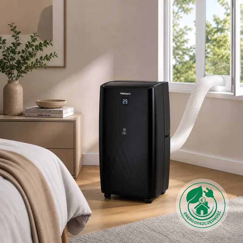Klimatyzator Przenośny 9000BTU 4w1 WIFI Grzanie Osuszacz Pilot 43m²