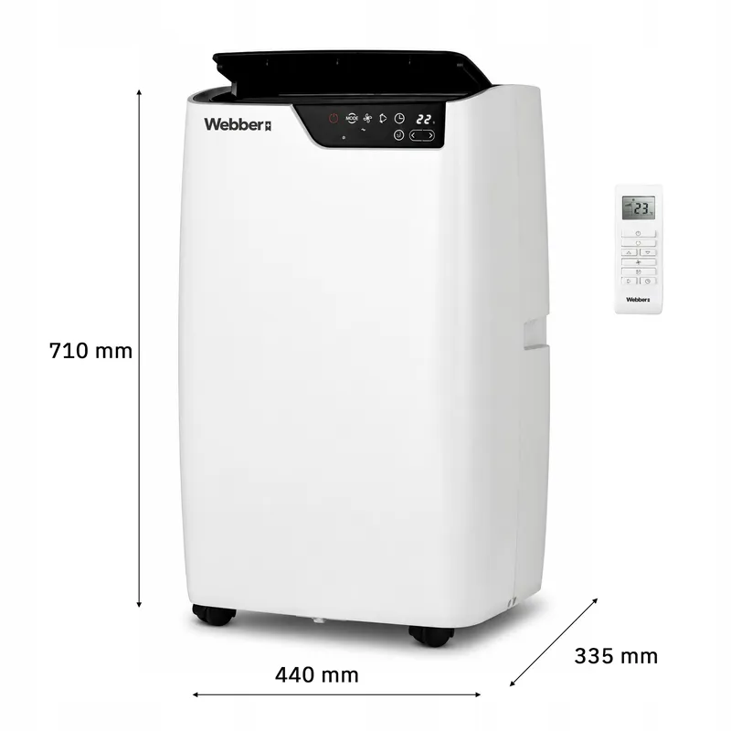 Klimatyzator Przenośny 12000BTU 4w1 WIFI Grzanie Osuszacz Pilot 49m²