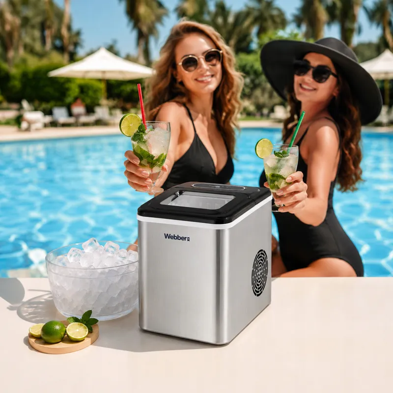 Kostkarka Do Lodu Ruka IM-002 Inox 13kg 165W 2 Rozmiary Kostek 1,5 l