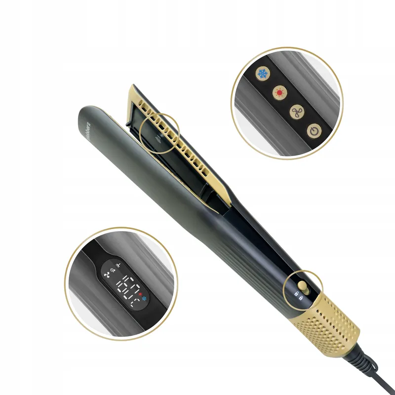 Prostownica Do Włosów Ceramiczna Jonizacja + LCD + Aeroprostownica