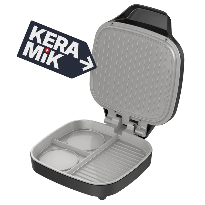Opiekacz Wielofunkcyjny Grill Toster 1200W Dual Cook 180 Ceramiczny Inox