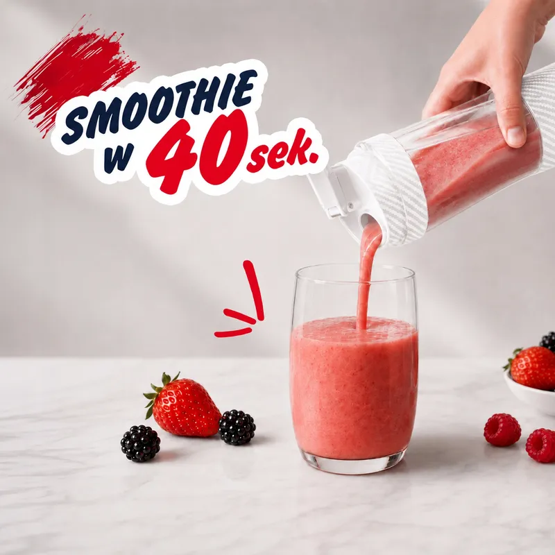 Blender Personalny Bezprzewodowy Przenośny Twister 370W 700ml USB-C