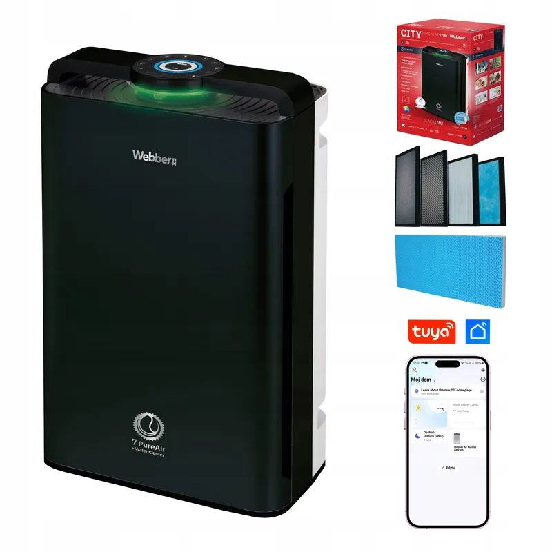 Oczyszczacz Powietrza AP9700 WIFI HEPA13 UV Jonizator Nawilżacz