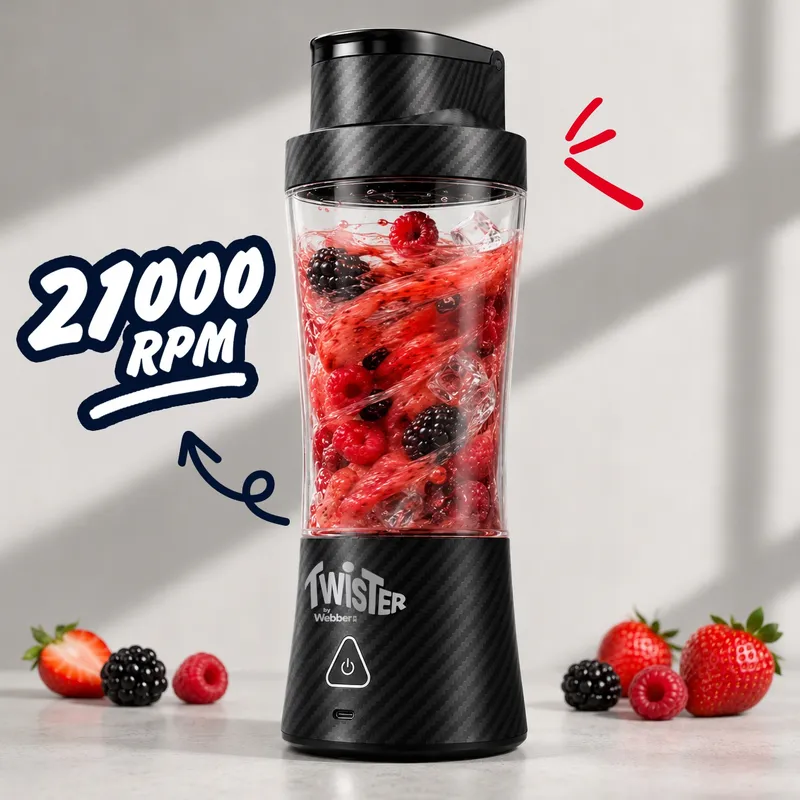 Blender Personalny Bezprzewodowy Przenośny Twister 370W 700ml USB-C
