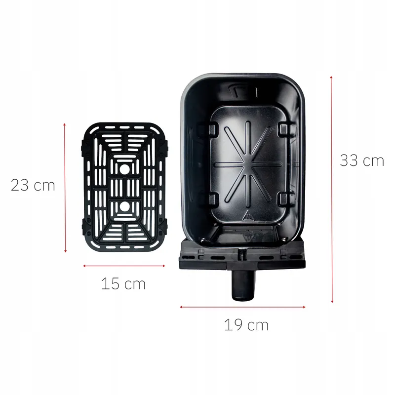 Frytkownica Beztłuszczowa Podwójna Air Fryer Dwukomorowa Ceramiczna