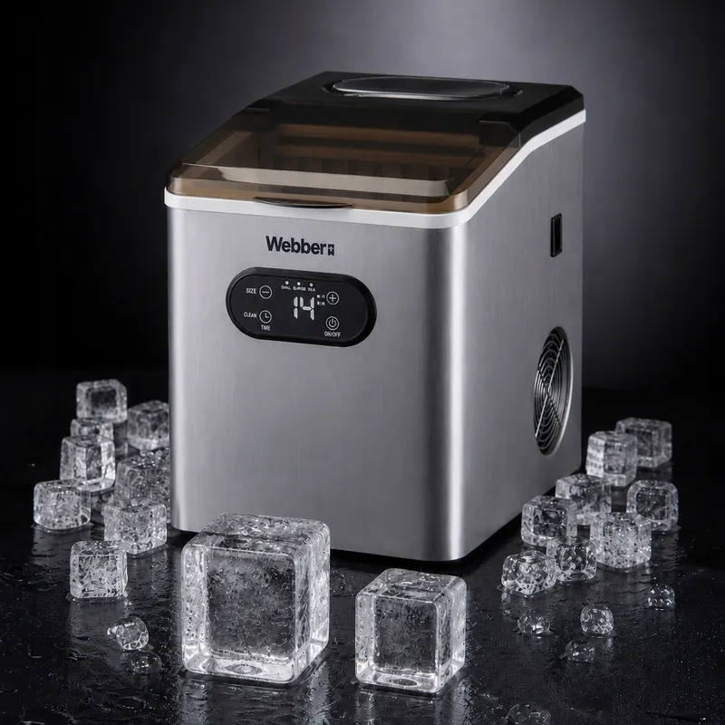 Kostkarka Do Lodu Frio IM-201 25kg LCD 3 Tryby Wody Inox 24 Kostki