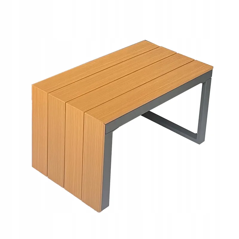 ZESTAW MEBLI OGRODOWYCH Narożnik Sofa Stolik LEKKI Komplet Gród ALUMINIUM