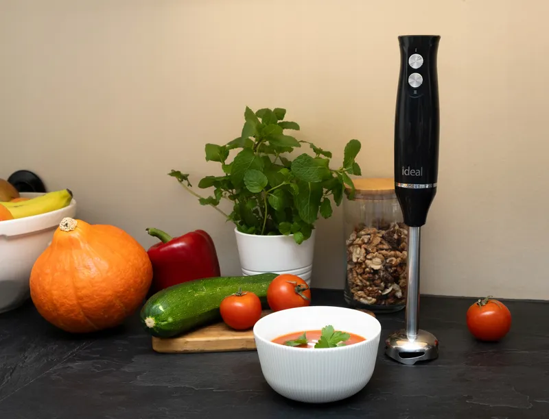 Blender Ręczny Stalowe Ostrza 800W Tryb PULSACYJNY IK1001 - Czarny