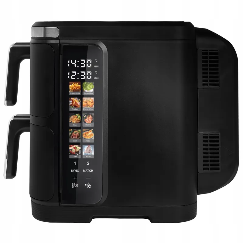 Frytkownica Podwójna Pionowa Beztłuszczowa Air Fryer 2800W 11l XXL