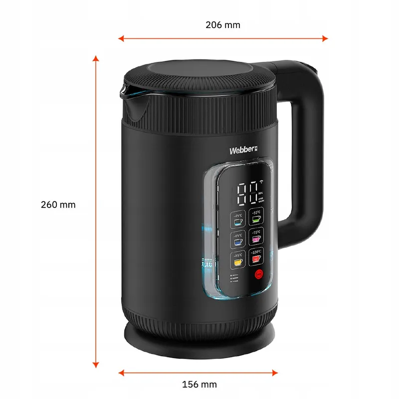 Czajnik Elektryczny WK115 WIFI 1,5l Szklane Wnętrze Smart Keep Warm