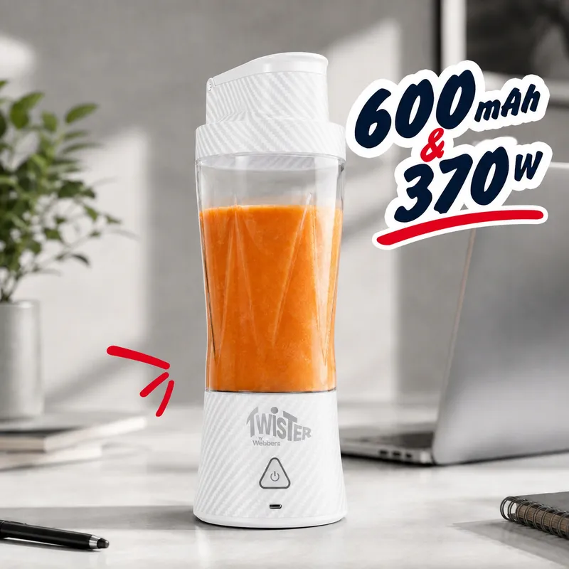 Blender Personalny Bezprzewodowy Przenośny Twister 370W 700ml USB-C