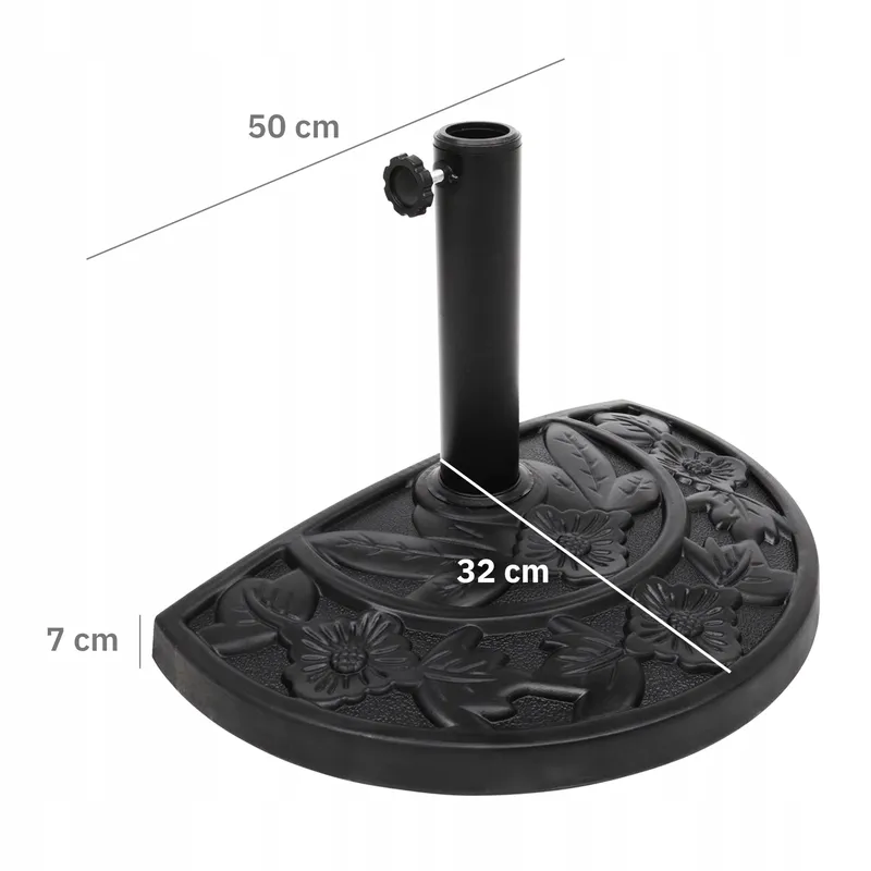 Podstawa Do Parasola Ogrodowego 9 kg Taras Ogród Balkon 38/48 Stabilna HDPE
