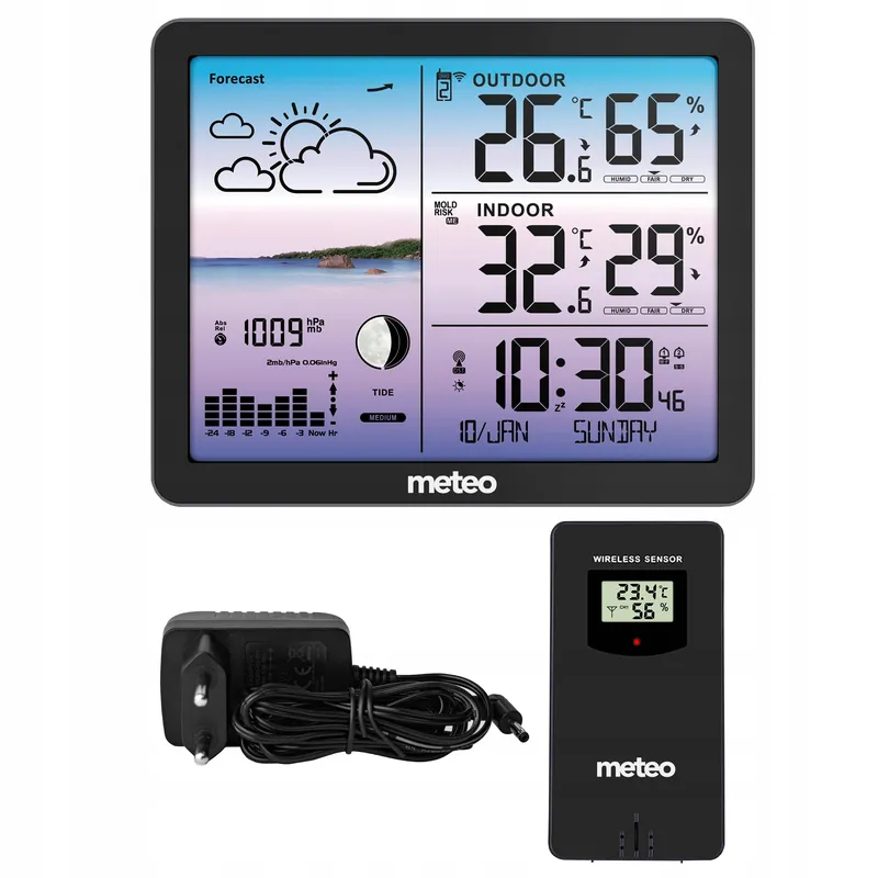 Stacja Pogodowa Z Dcf METEO SP107C Pogodynka