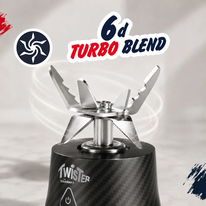 Blender Personalny Bezprzewodowy Przenośny Twister 370W 700ml USB-C