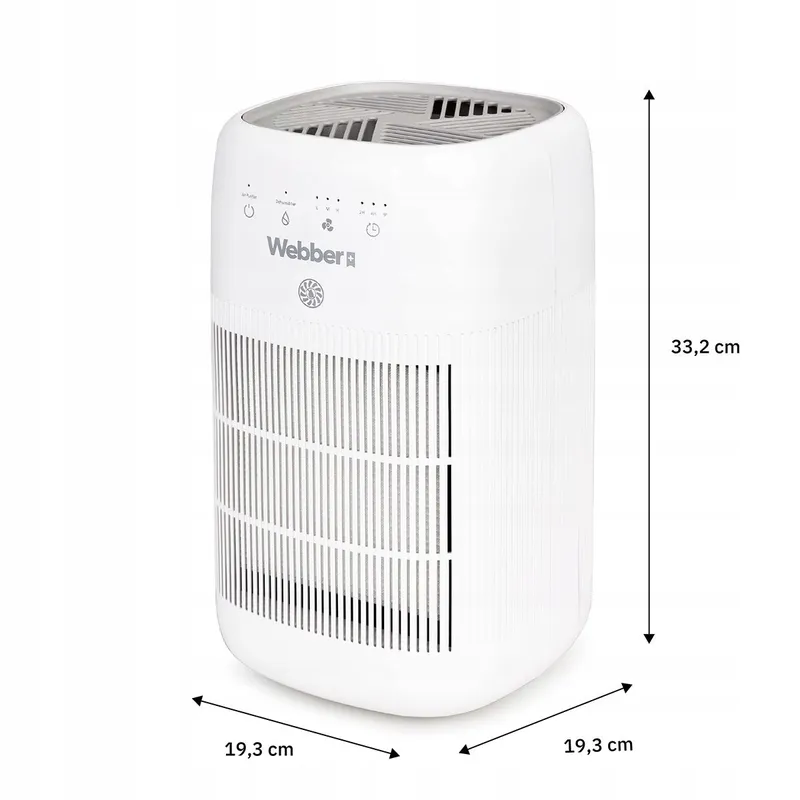Osuszacz Powietrza DEQ10 Pochłaniacz WIFI Cichy HEPA LED 20m²