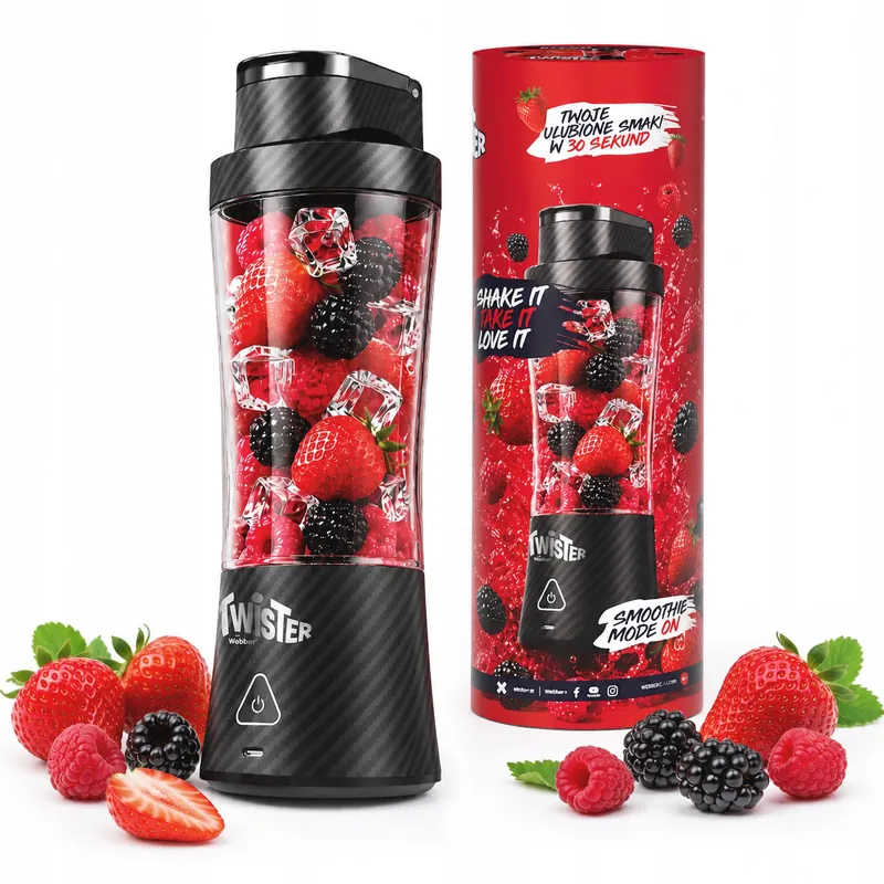 Blender Personalny Bezprzewodowy Przenośny Twister 370W 700ml USB-C
