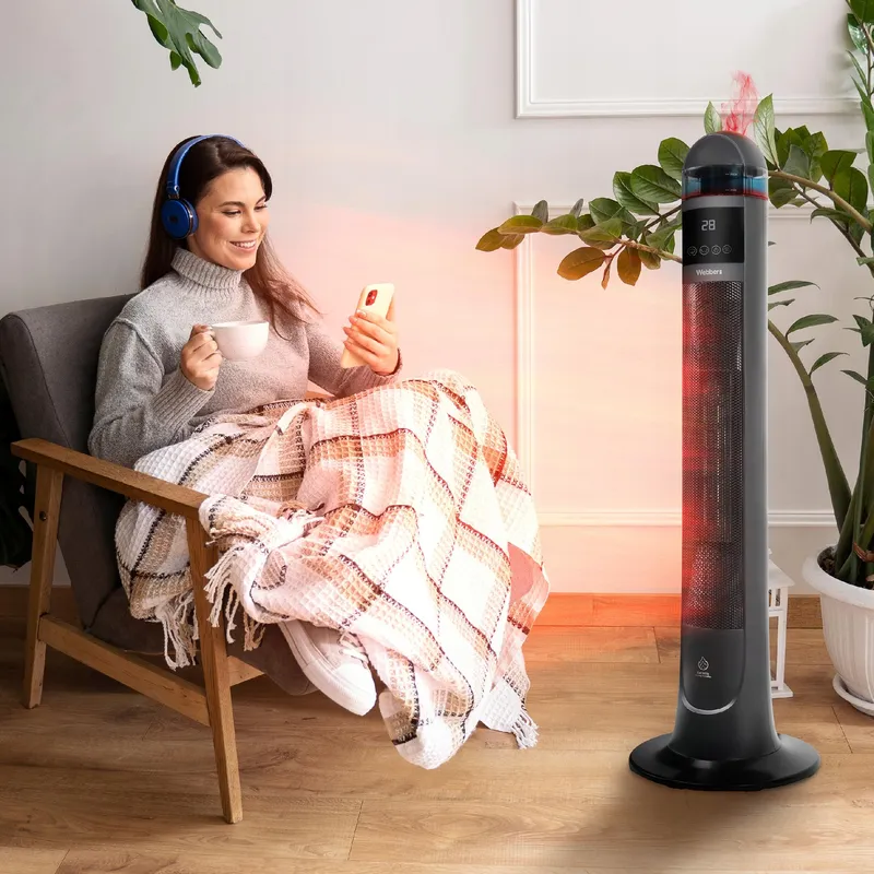 TERMOWENTYLATOR Grzejnik Ceramiczny Kolumnowy 2200W Z Nawilżaczem