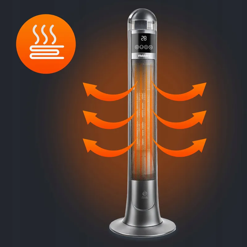 TERMOWENTYLATOR Grzejnik Ceramiczny Kolumnowy 2200W Z Nawilżaczem