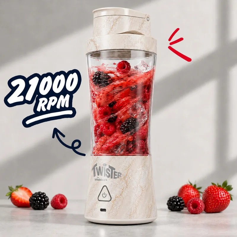 Blender Personalny Bezprzewodowy Przenośny Twister 370W 700ml USB-C