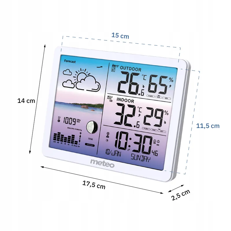 Stacja Pogodowa Z Dcf METEO SP107B Pogodynka