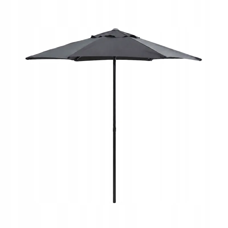 Zestaw Mebli Ogrodowych 6 Stół 4 Krzesła Parasol Taras Balkon Ogród - Czarny