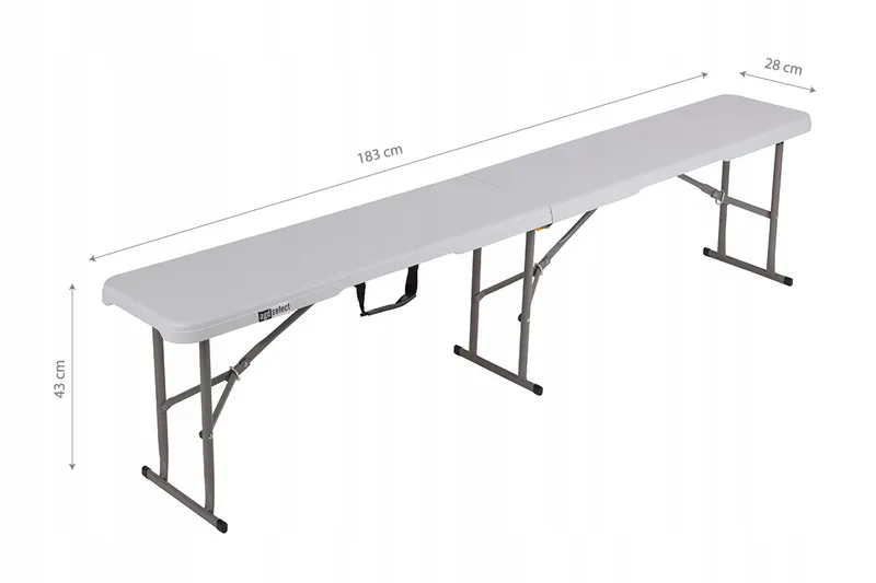 Ławka Ława Składana Cateringowa Stół Cateringowy 183 cm Walizka Hdpe Mocna