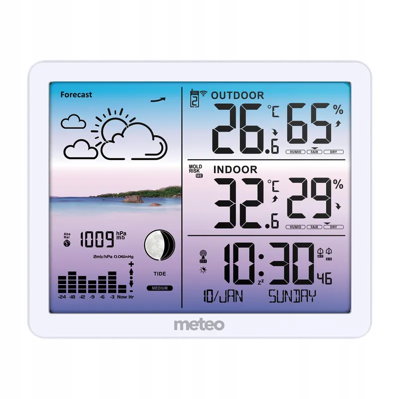 Stacja Pogodowa Z Dcf METEO SP107B Pogodynka