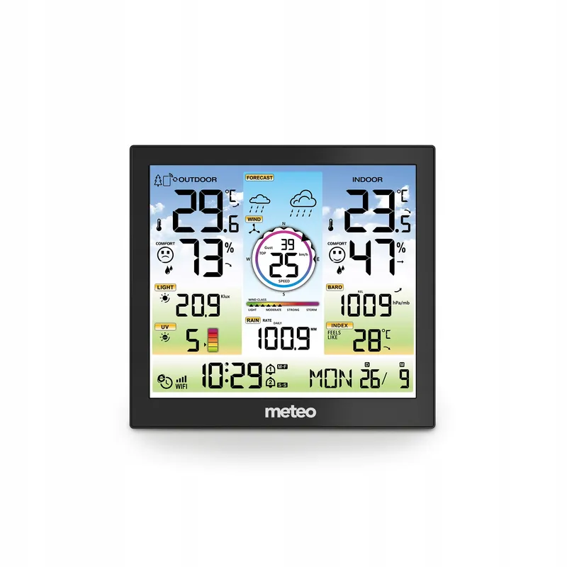 Stacja Pogodowa POGODY Bezprzewodowa METEO Higrometr Barometr WIFI SP601