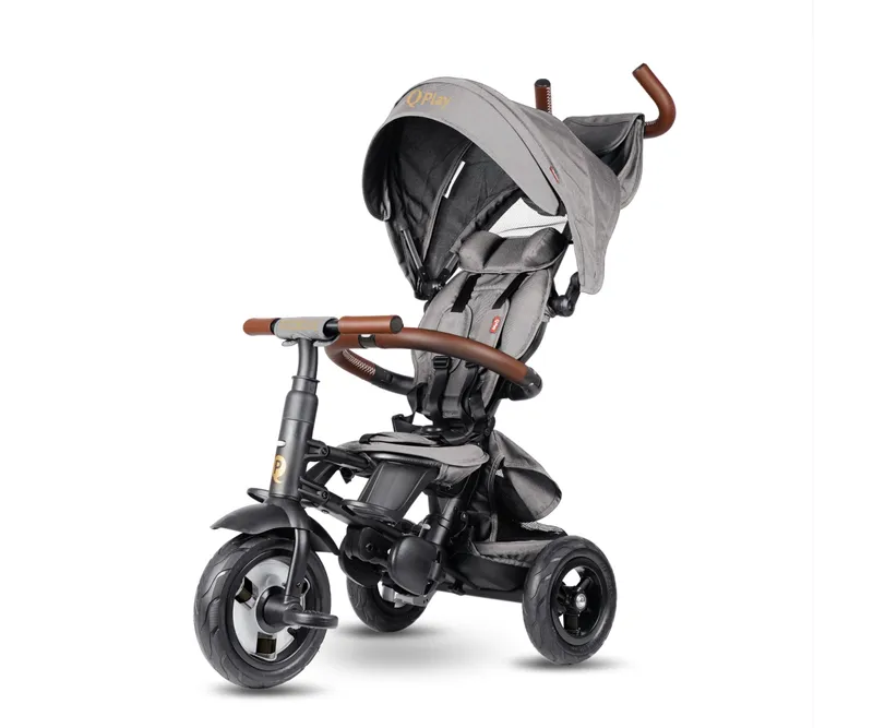 QPLAY Rowerek Trójkołowy Rito Deluxe Rubber Grey