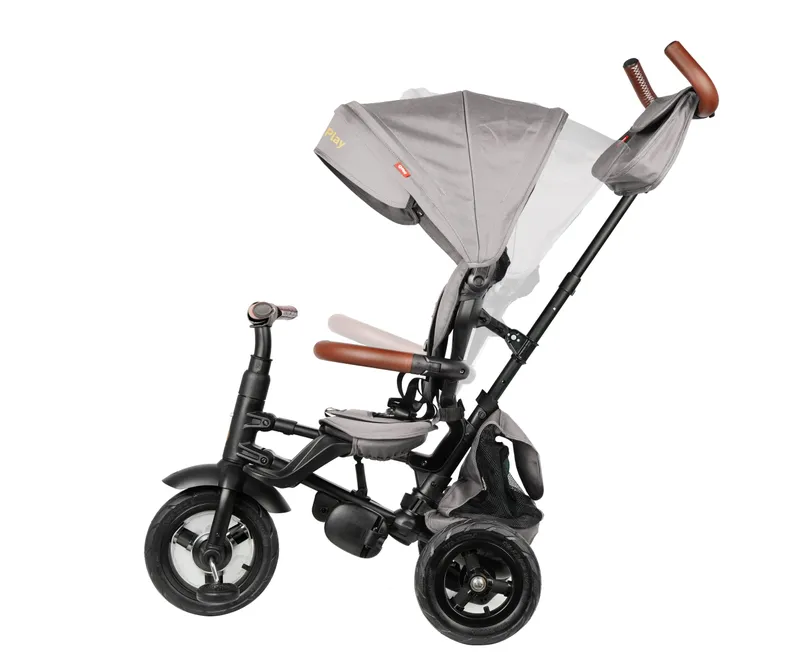 QPLAY Rowerek Trójkołowy Rito Deluxe Rubber Grey