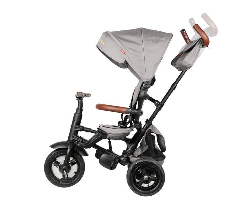 QPLAY Rowerek Trójkołowy Rito Deluxe Rubber Grey