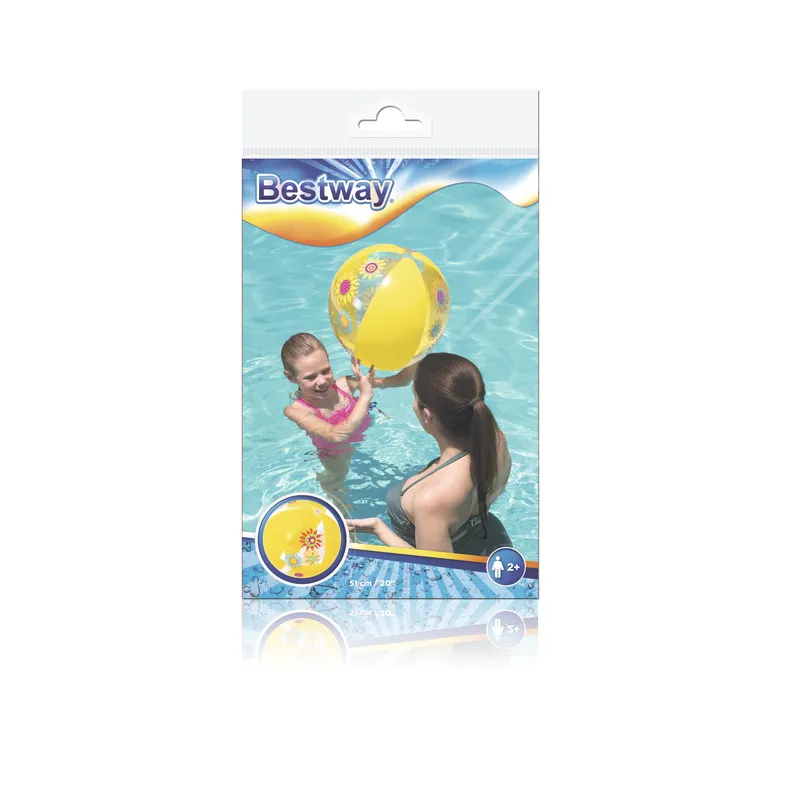 BESTWAY 31036 Piłka Plażowa 51cm - Żółta