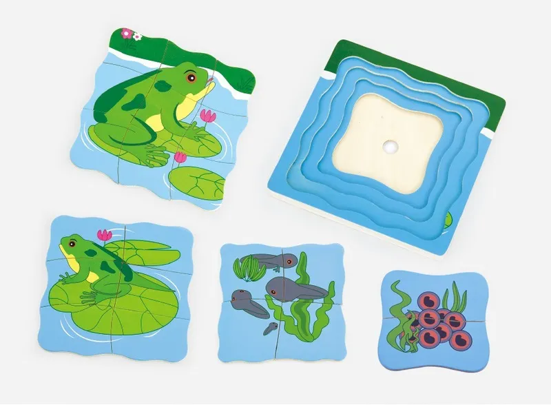 VIGA 59516VG Puzzle - Jak Rośnie Żabka