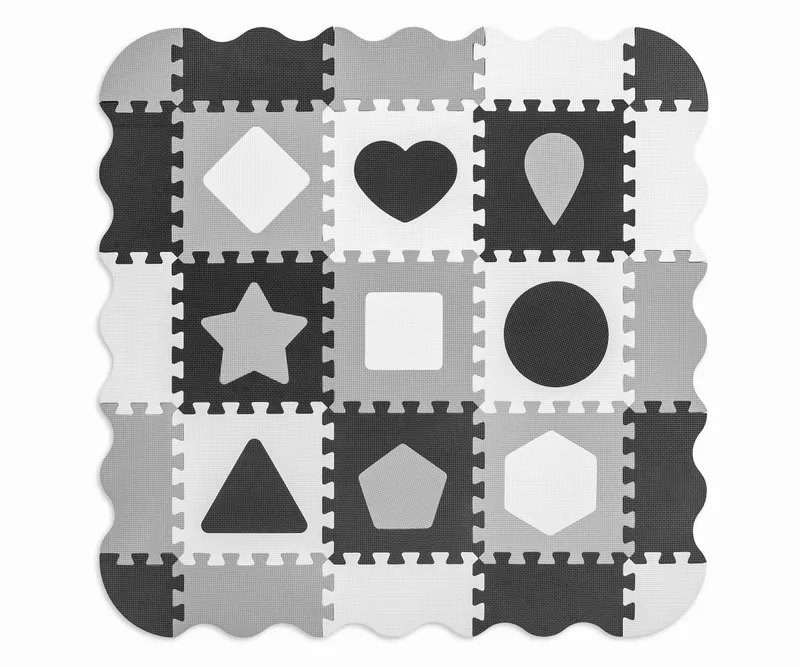 Mata Piankowa Puzzle Jolly 3x3 Shapes MILLY MALLY - Grey