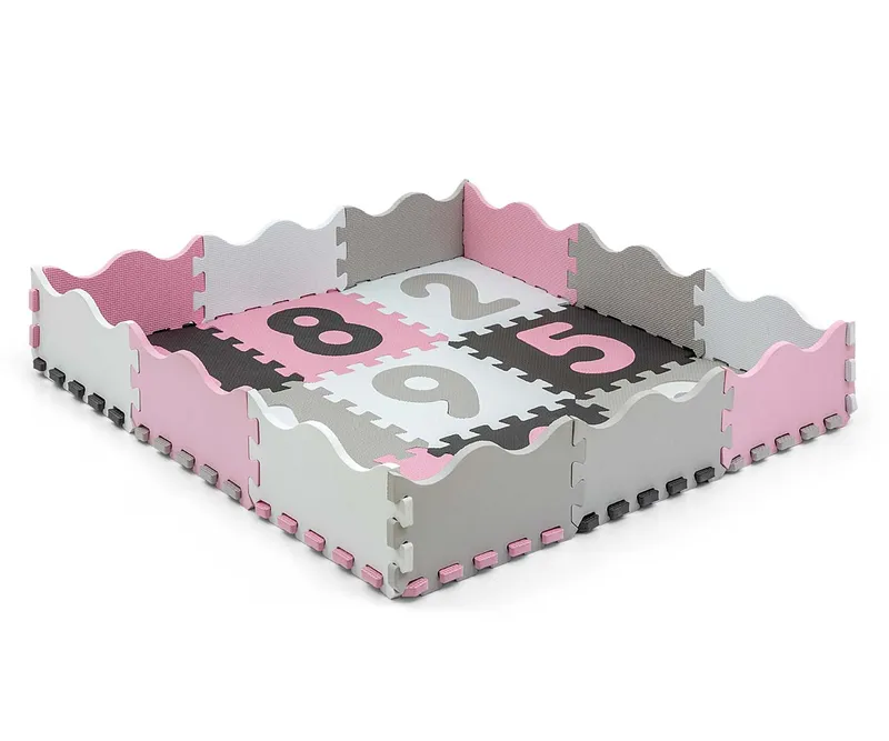 MILLY MALLY Mata Piankowa Puzzle Jolly 3x3 Digits - Pink Grey