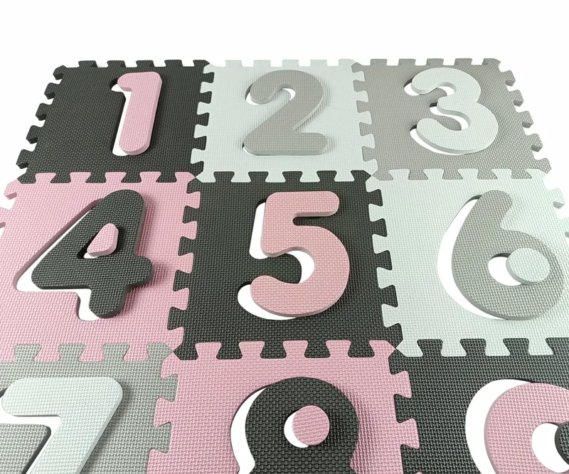 MILLY MALLY Mata Piankowa Puzzle Jolly 3x3 Digits - Pink Grey