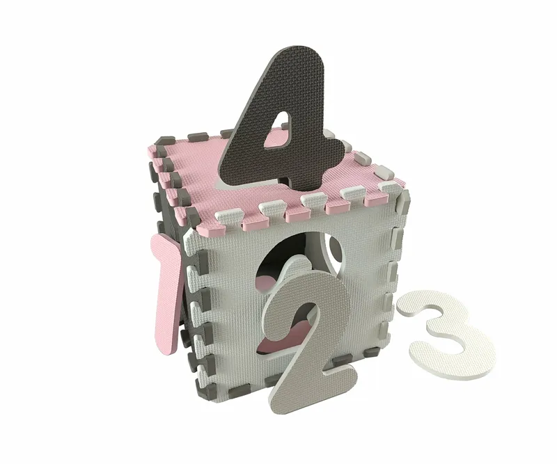 MILLY MALLY Mata Piankowa Puzzle Jolly 3x3 Digits - Pink Grey