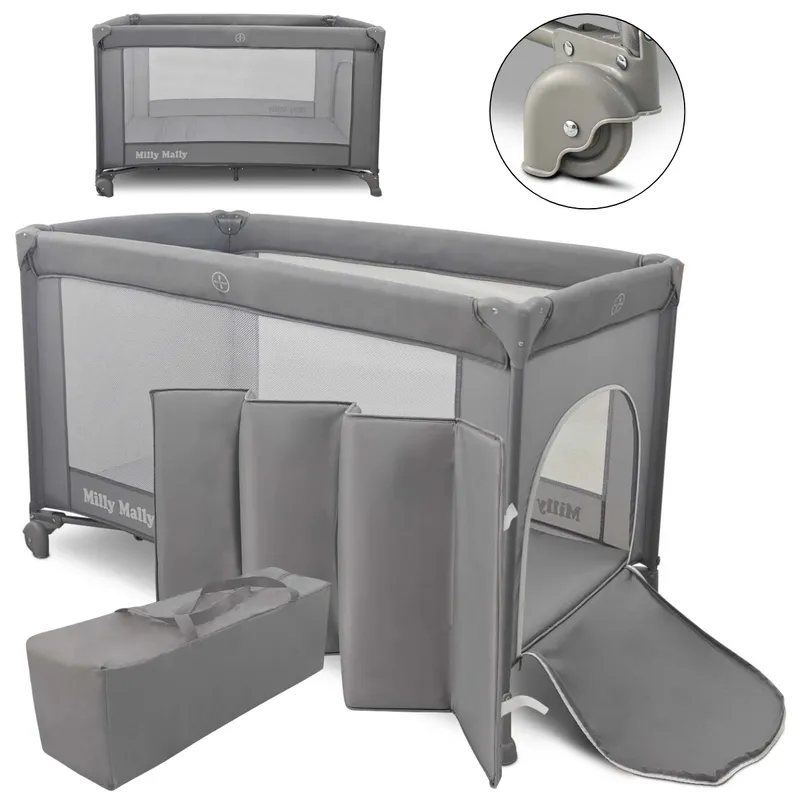MILLY MALLY Łóżeczko Turystyczne Mirage Grey